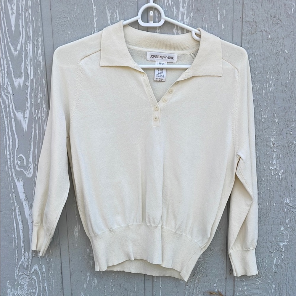 Jones New York Cream Sweater